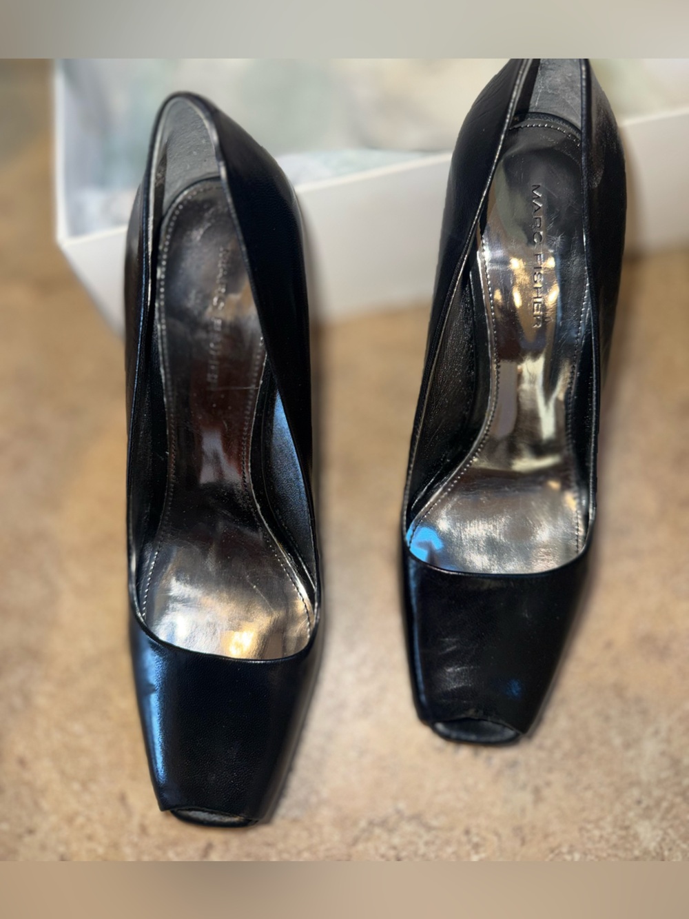 Marc Fisher Black Leather Heels